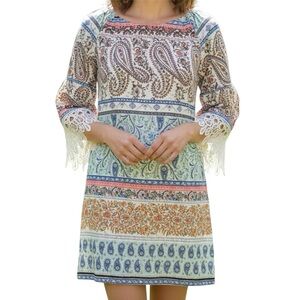 WinWin Half Sleeve Lace Tunic with Relaxed Fit size:S/M